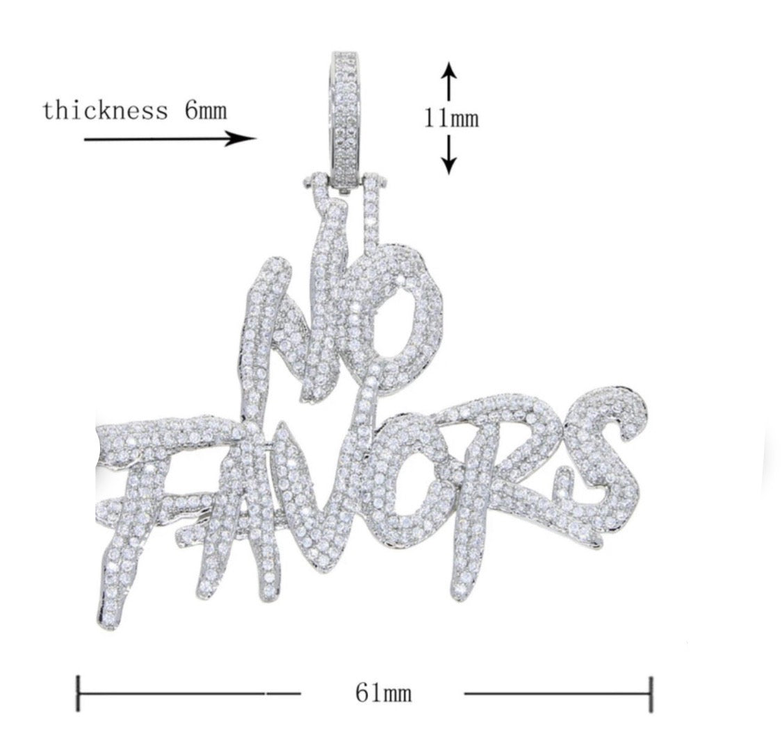 Sterling Silver No Favors Moissanite Charm