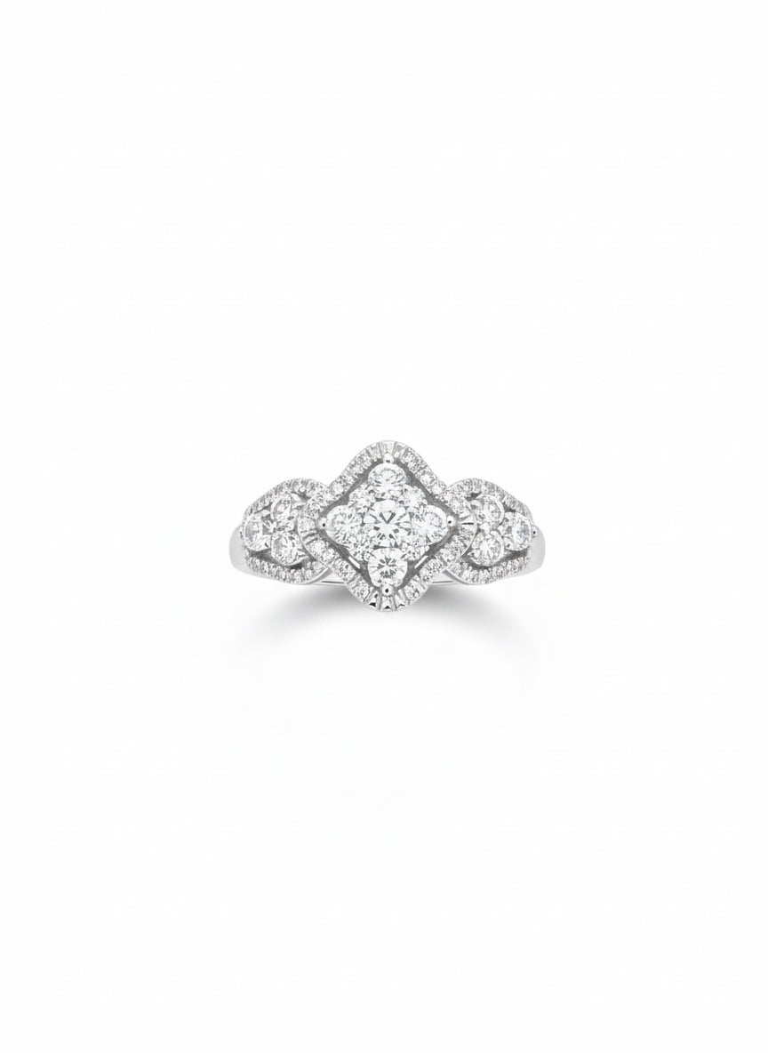 10K gold solitaire engagement ring with 1.00 CT diamond