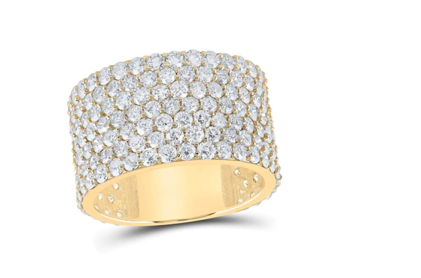 10K 7-Row Band Ring