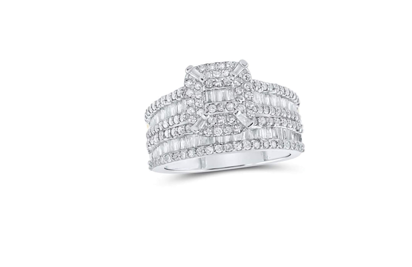 10K Baguette Bridal Set