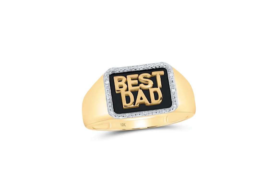 10K Best Dad Diamond Ring