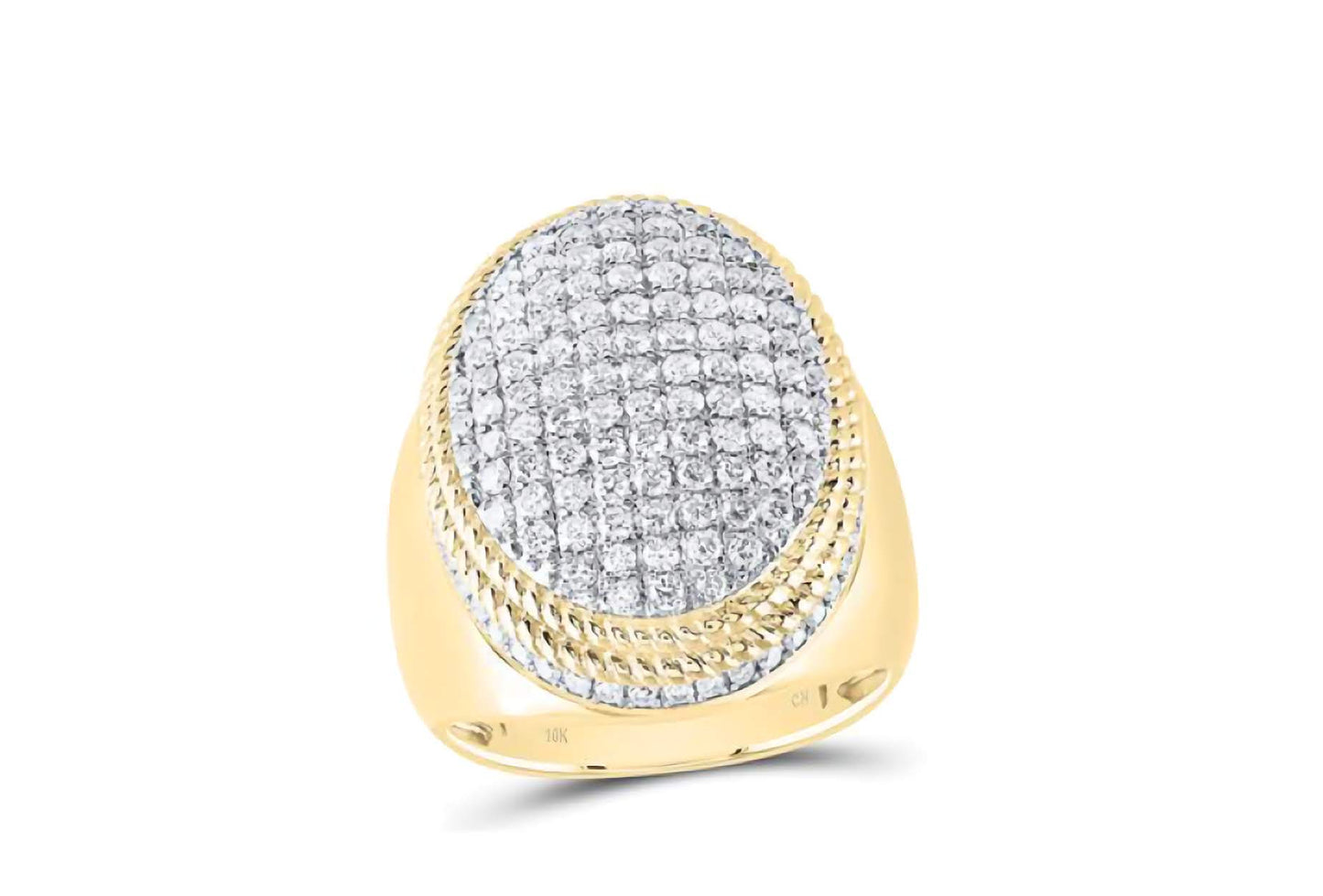 10K Big Look Diamond Ring