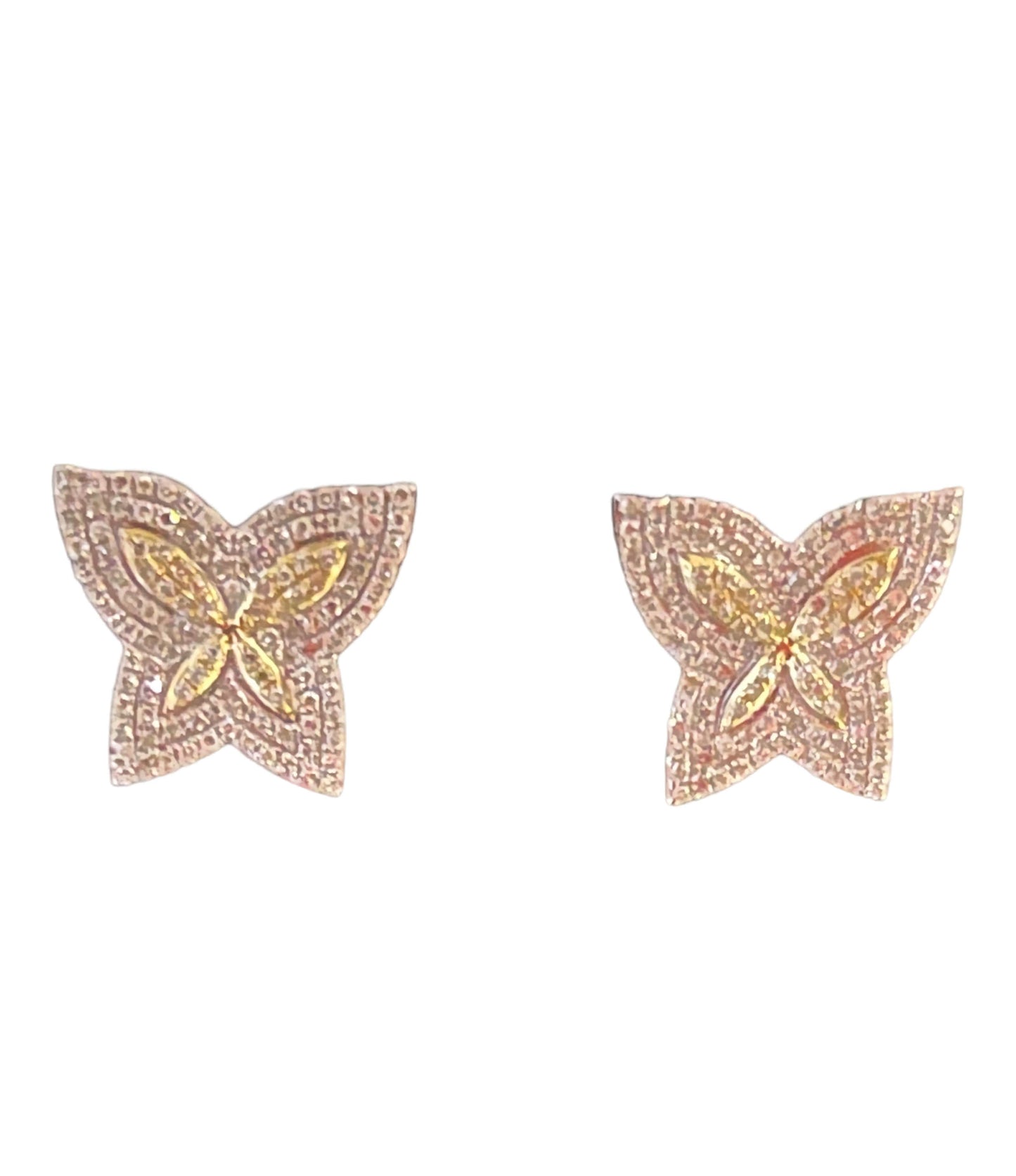 10K Butterfly Diamond Studs