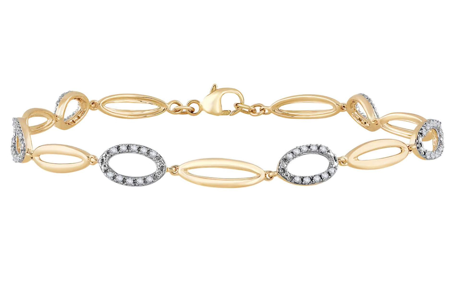 10K Circle Diamond Bracelet