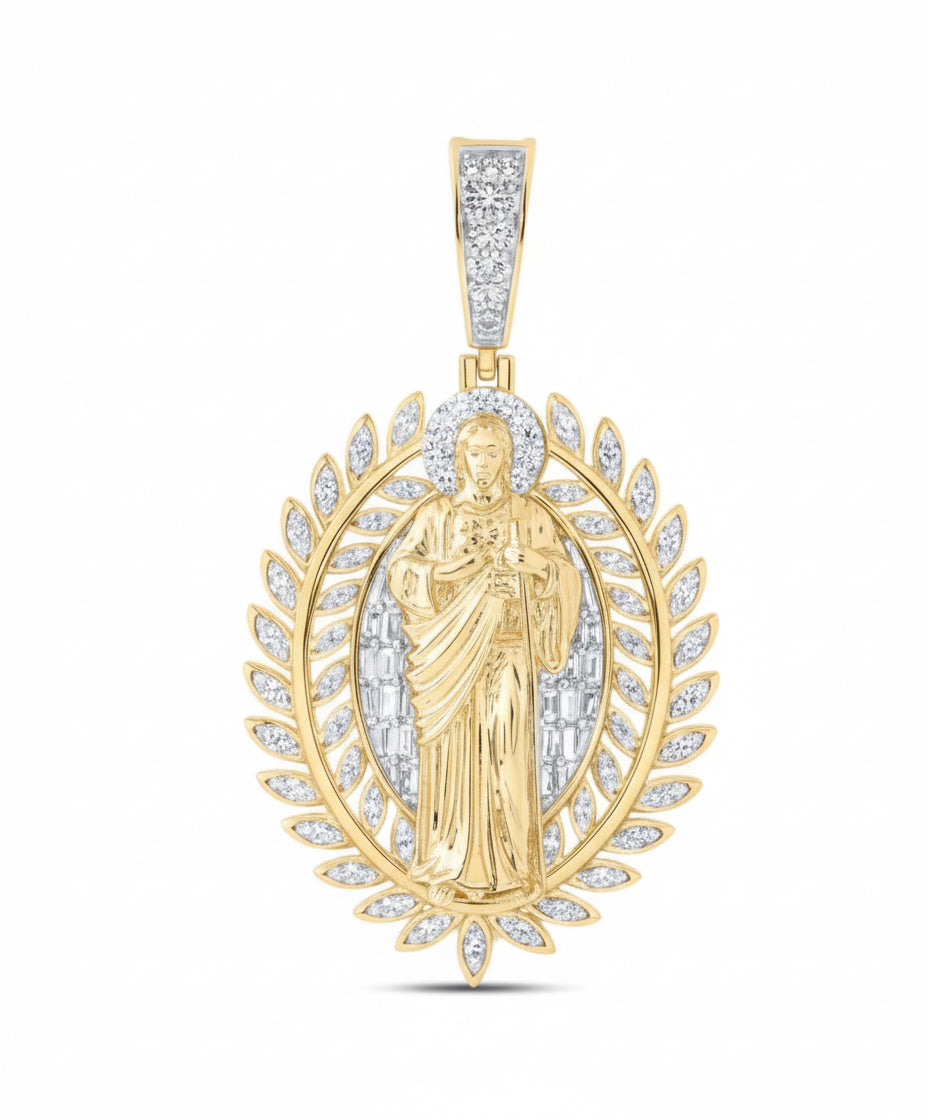 St. Jude Diamond Men’s Charm – 10k Gold, 1/2 CTW