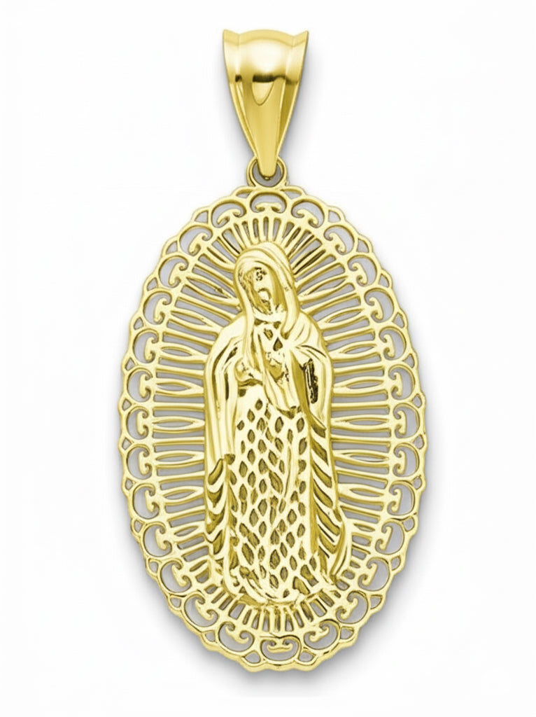 10k Yellow Gold Mother Mary Charm