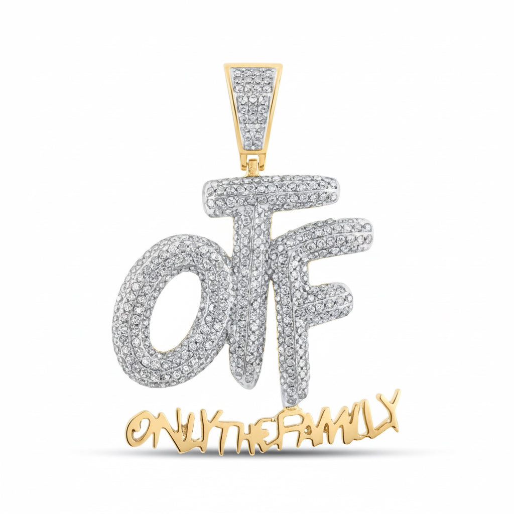 10k yellow gold OTF charm with diamonds