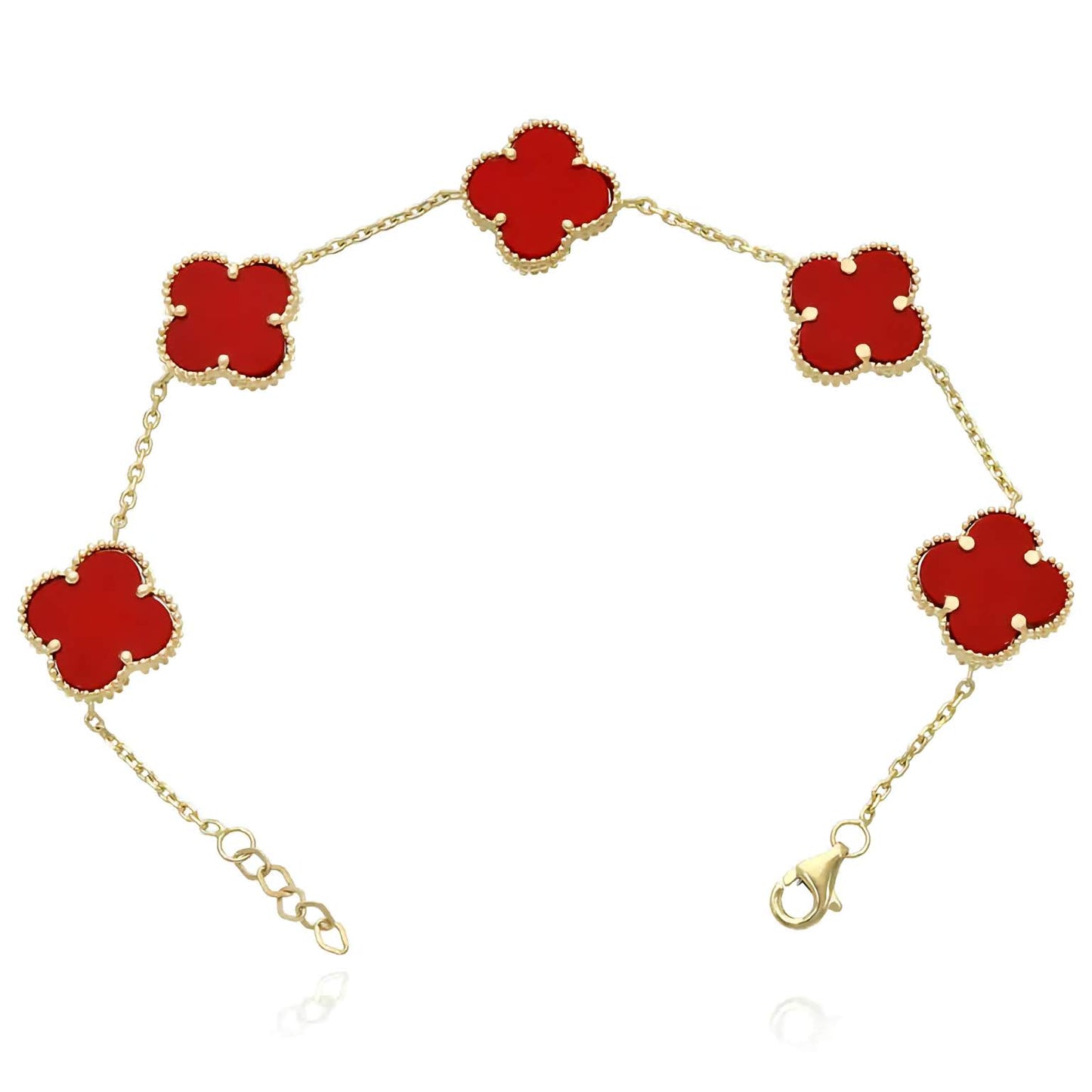 10k Yellow Gold Clover Vancleef Bracelet