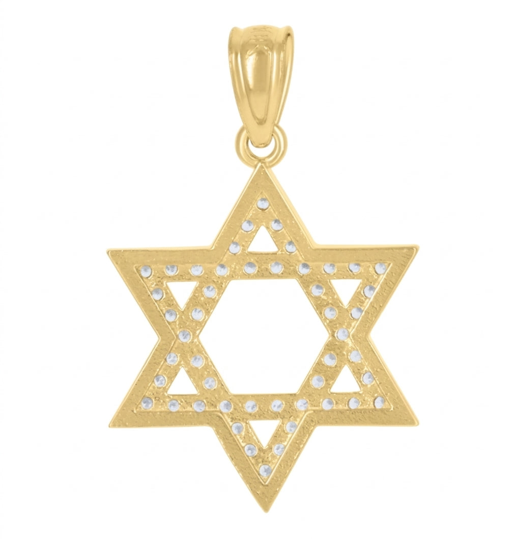 10KT Gold Jewish Star of David Pendant