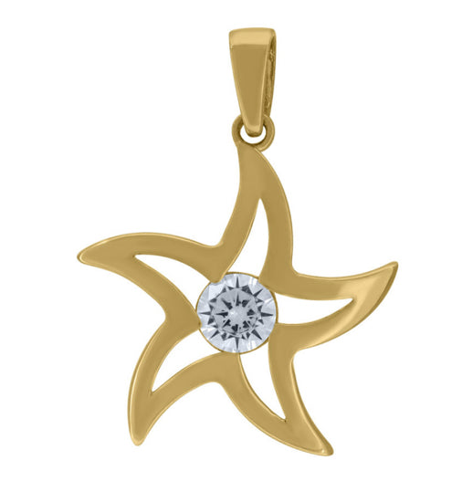 14K Yellow Gold Women's Cubic Zirconia Star Charm - Sparkling Luxury Jewelry