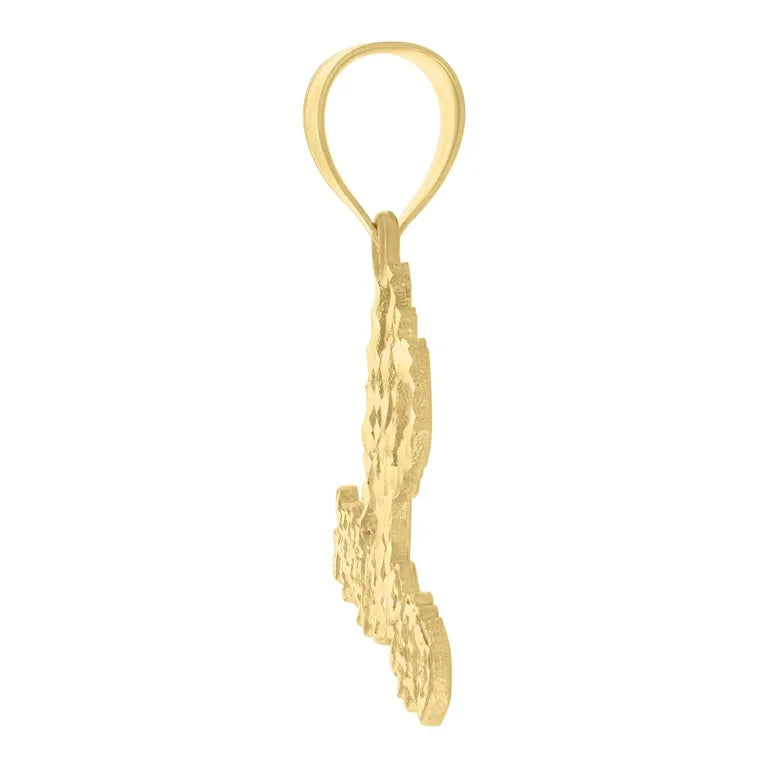 10k Yellow Gold ‘Always Paid’ Charm – Diamond-Cut Hip Hop Pendant for Chains