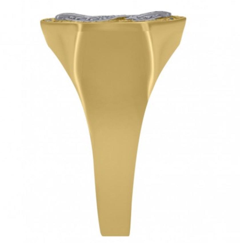 10K Dollar Sign Signet Ring