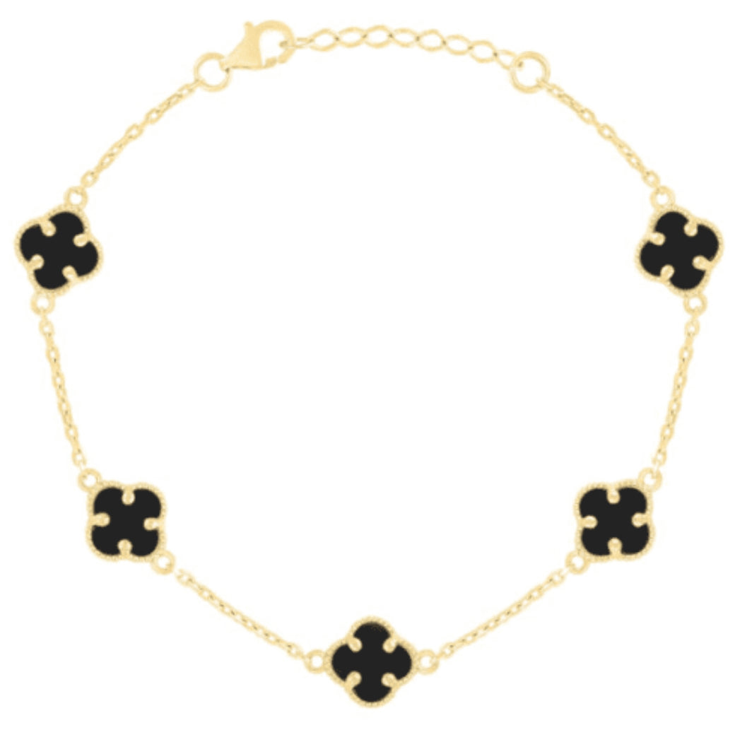 10K Yellow Gold Clover Bracelet