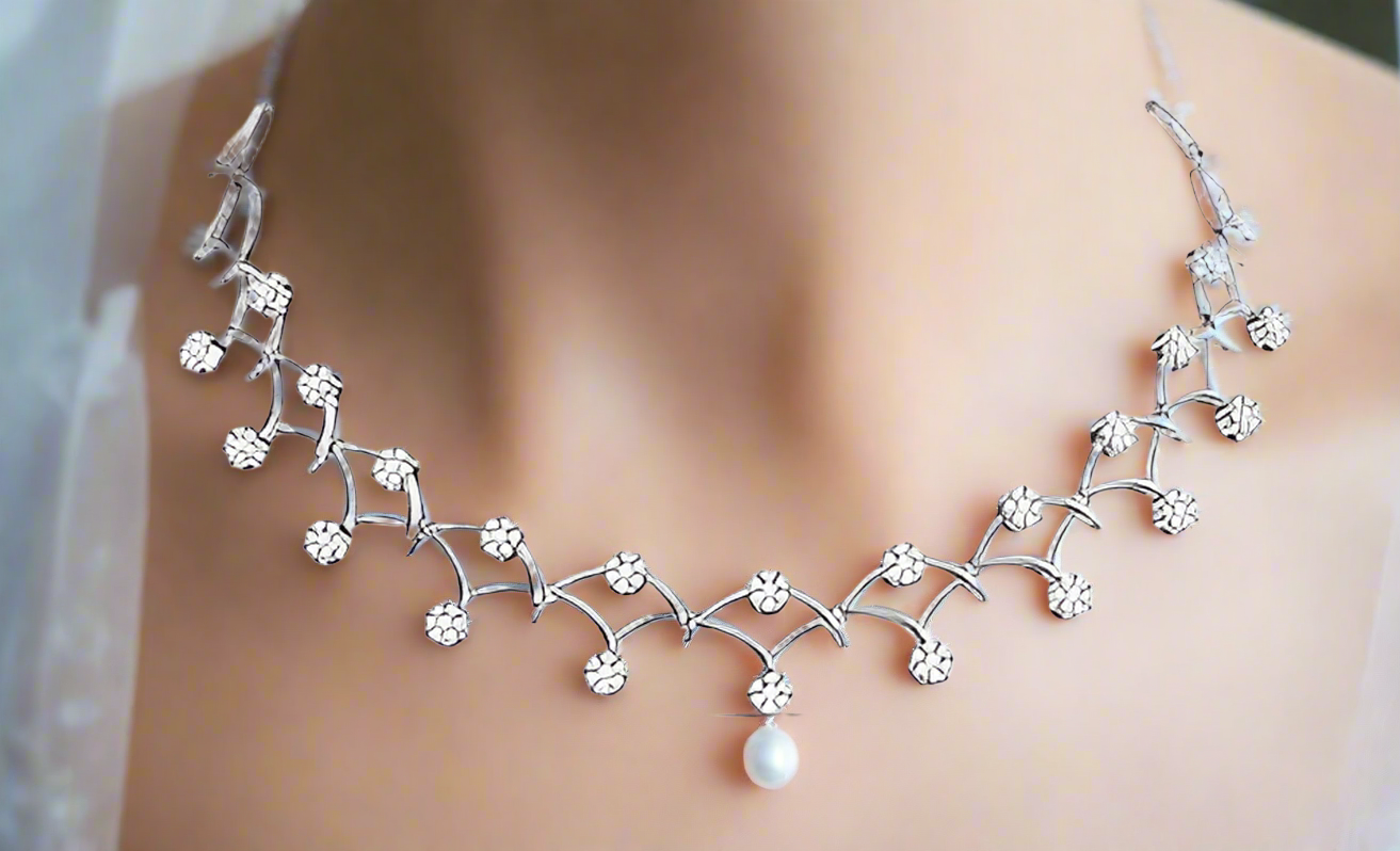 14K Cocktail Diamond Necklace