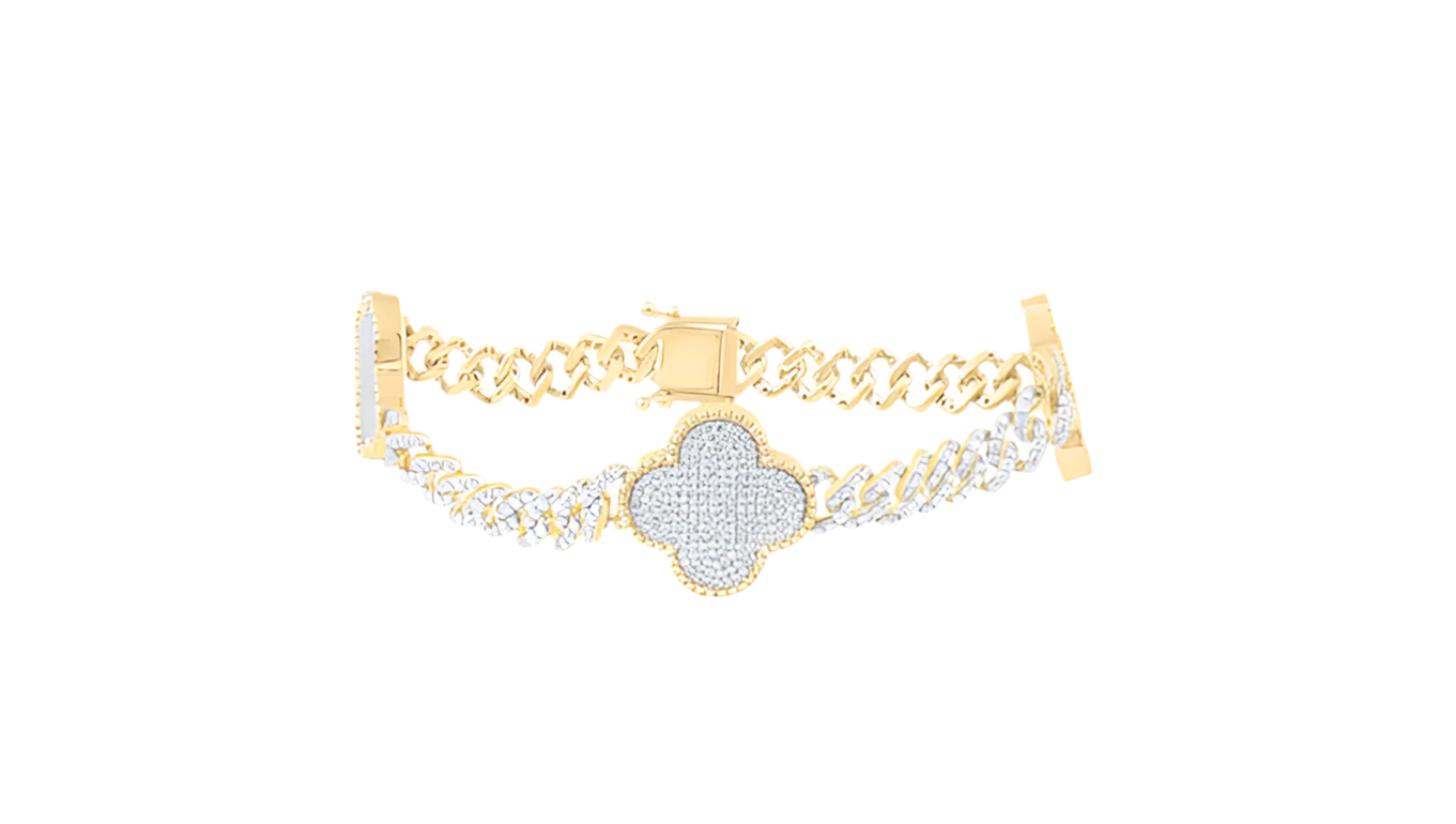 Ladies 3 Cttw Diamond Van Clover Bracelet