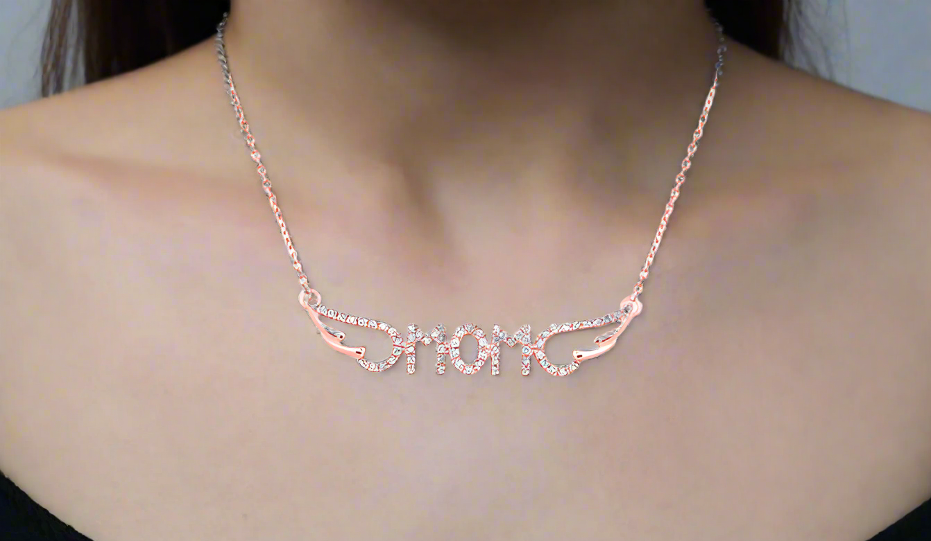 10K MOM 1/6 Cttw Diamond Necklace