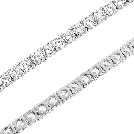 4mm White Stones Tennis Chain Necklace | Singh Jewelers