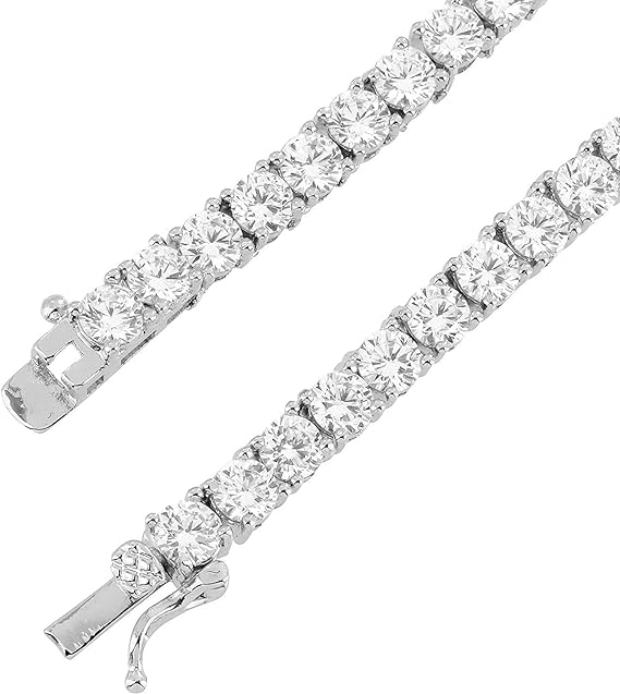 Fashion White Stones 4mm Tennis Chain