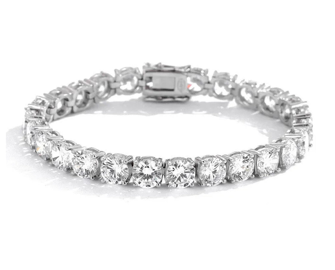 Sterling Silver Moissanite Tennis Bracelet
