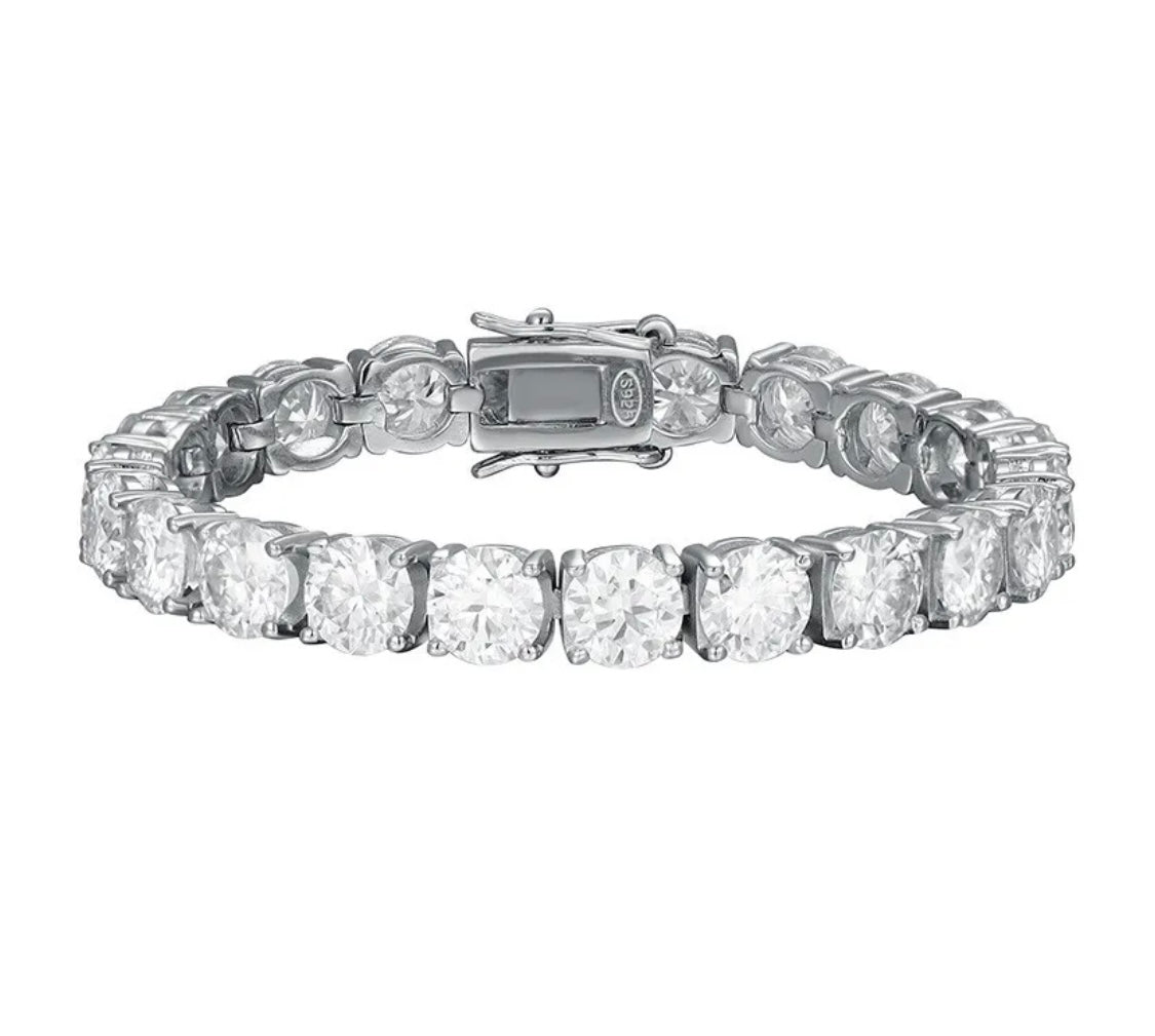 Sterling Silver Moissanite Tennis Bracelet
