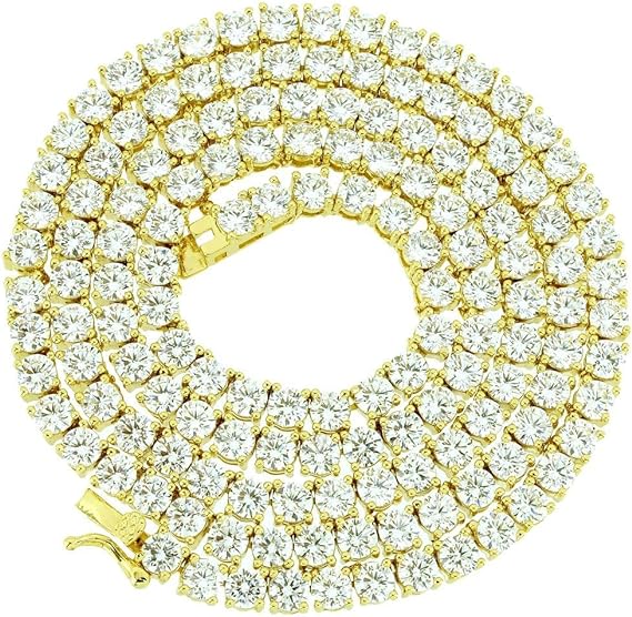 Fashion White Stones 4mm Tennis Chain