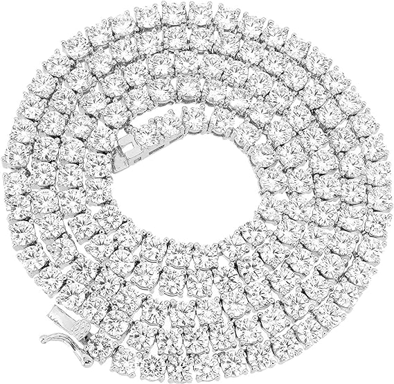 Fashion White Stones 4mm Tennis Chain