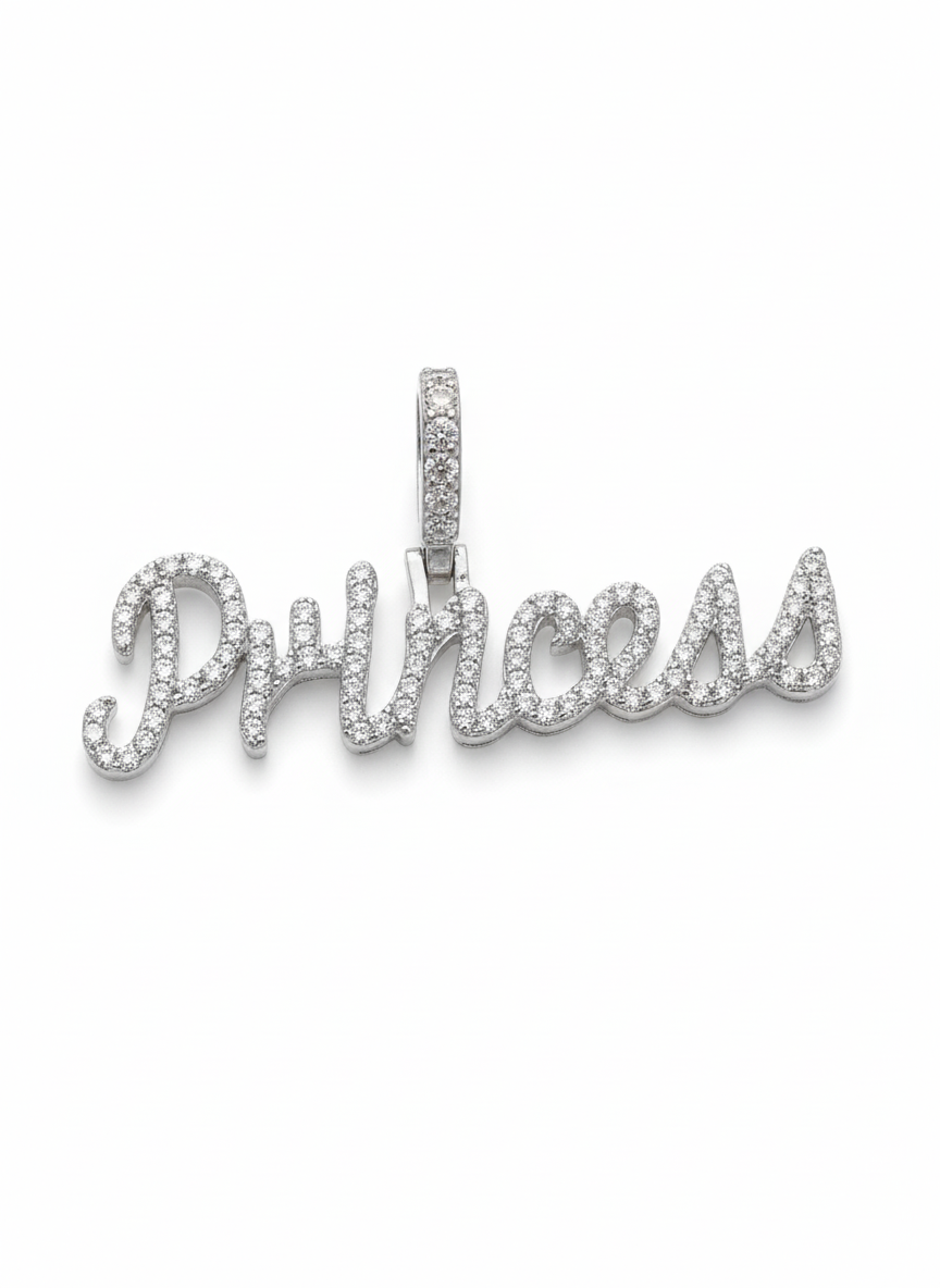 Moissanite Princess Pendant