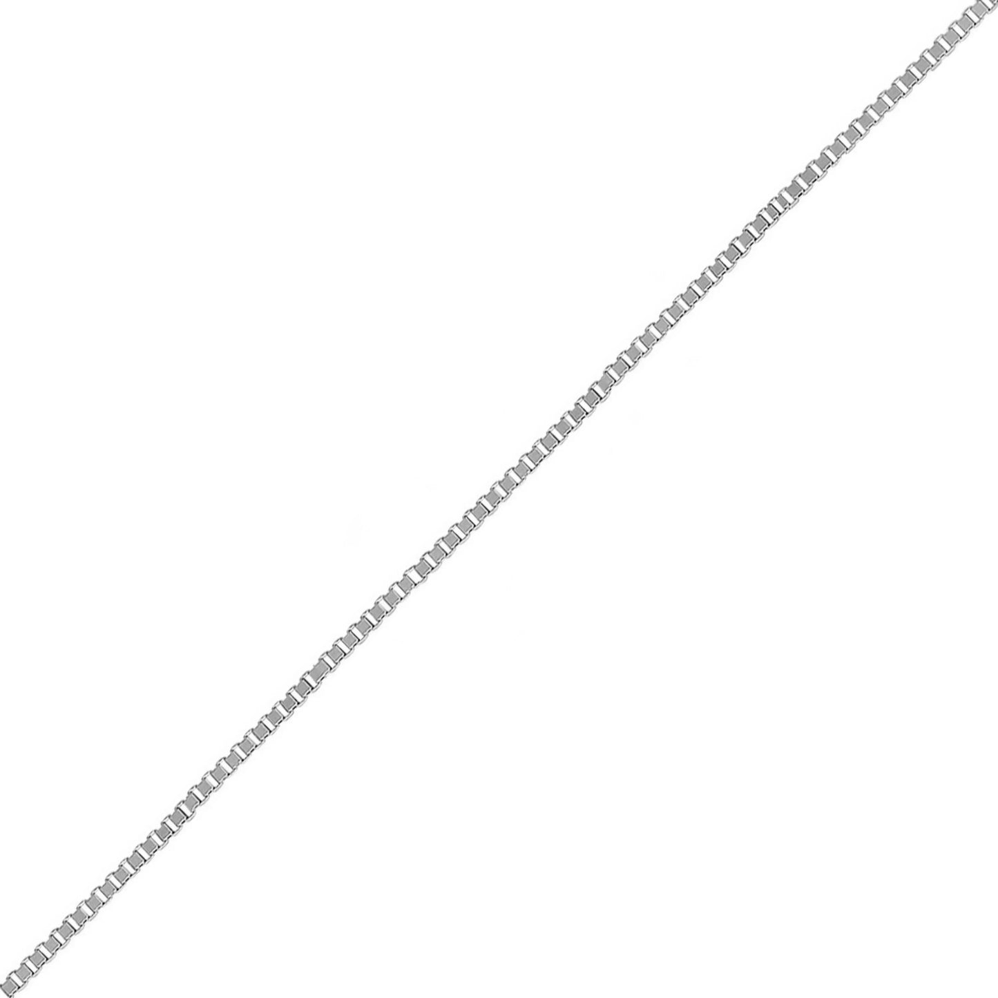 10K White Gold Box Chain 1.1mm