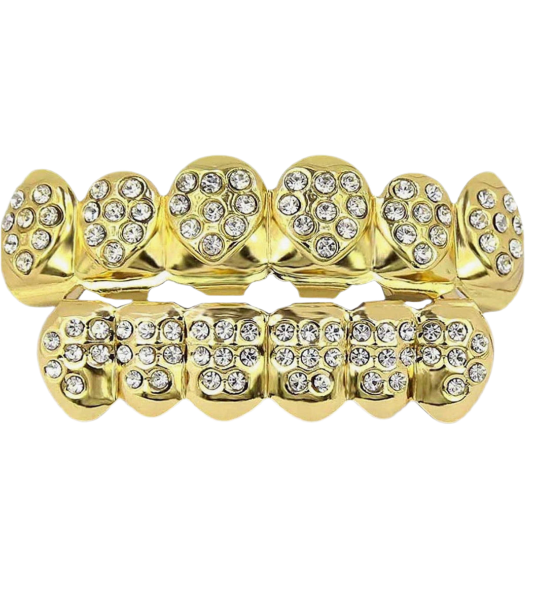 Gold Tone 6 Top & 6 Bottom Grillz