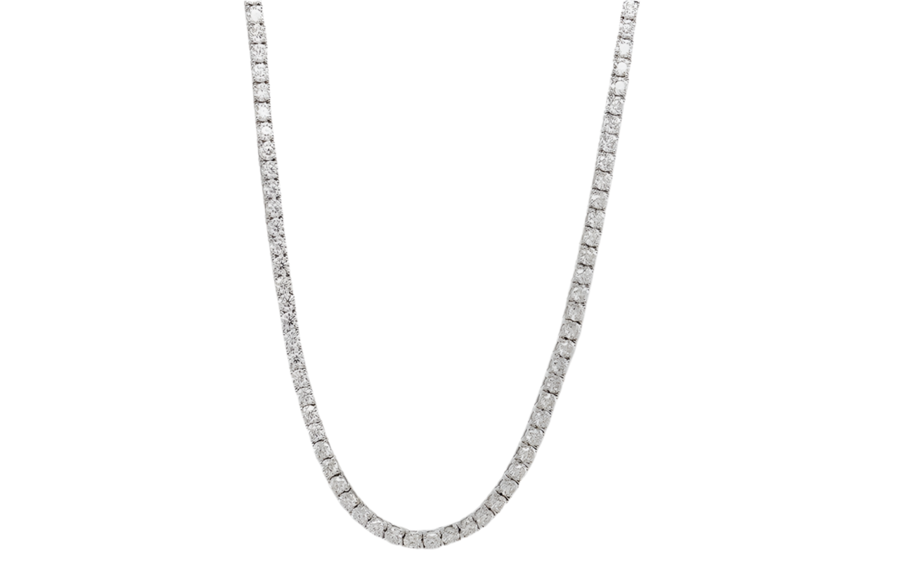 Sterling Silver Moissanite Tennis 3MM Chain