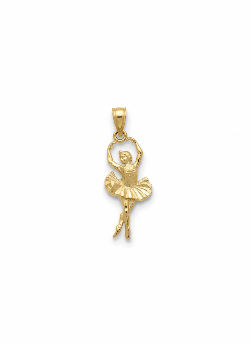 10k Yellow Gold Ballerina Pendant