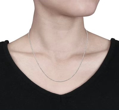 Sterling Silver Diamond Cut Beaded Chain