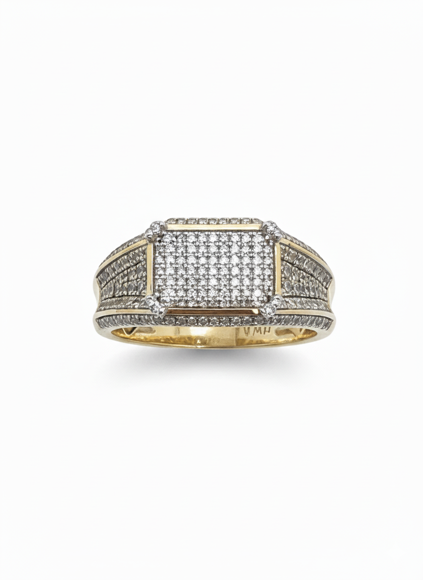 Men’s 10K Gold Diamond Ring – 0.55 Carat Total Weight