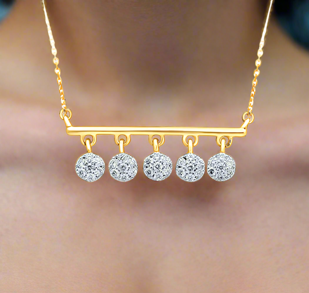10K Yellow Gold Diamond Necklace