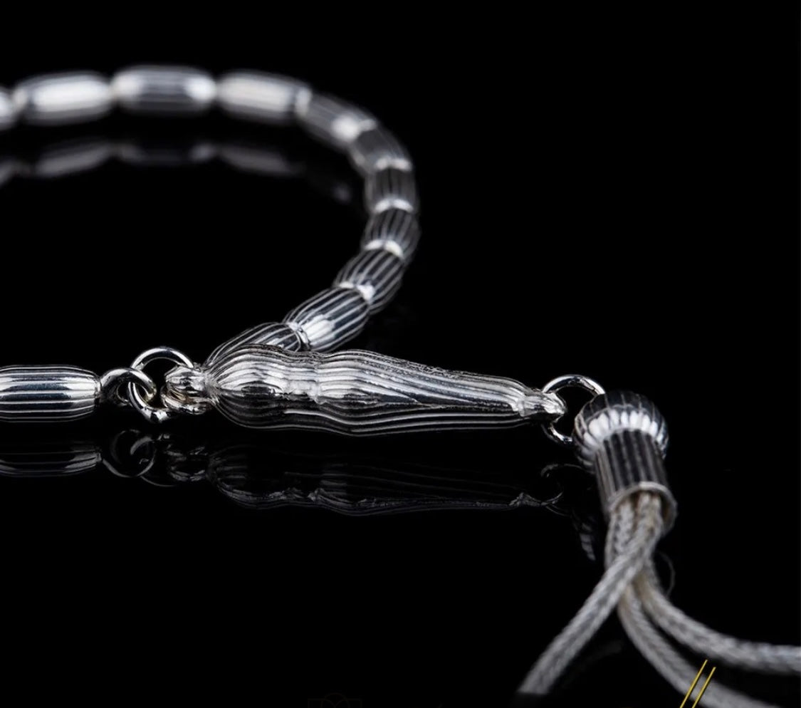 Sterling Silver 925 Designed Tasbih