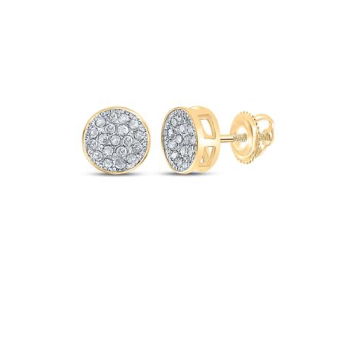 14k Yellow Gold Round 1/6 Cttw Diamonds