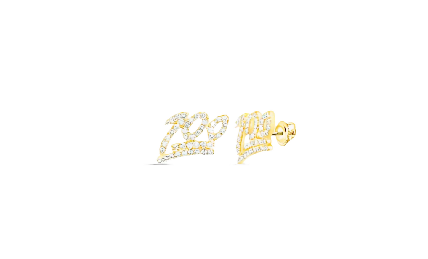 10K 100 Emoji Diamond Studs
