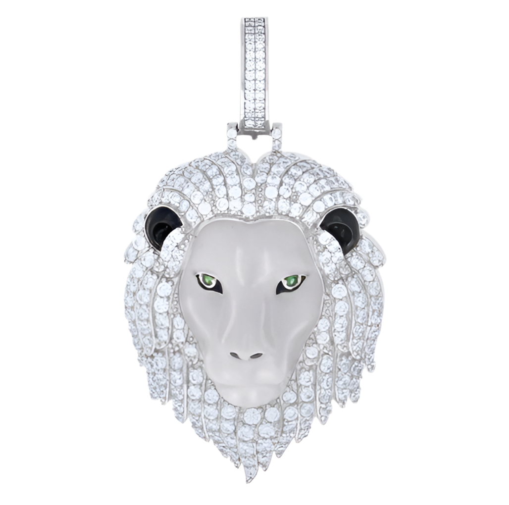 925 Sterling Silver Lion Head Animal Charm