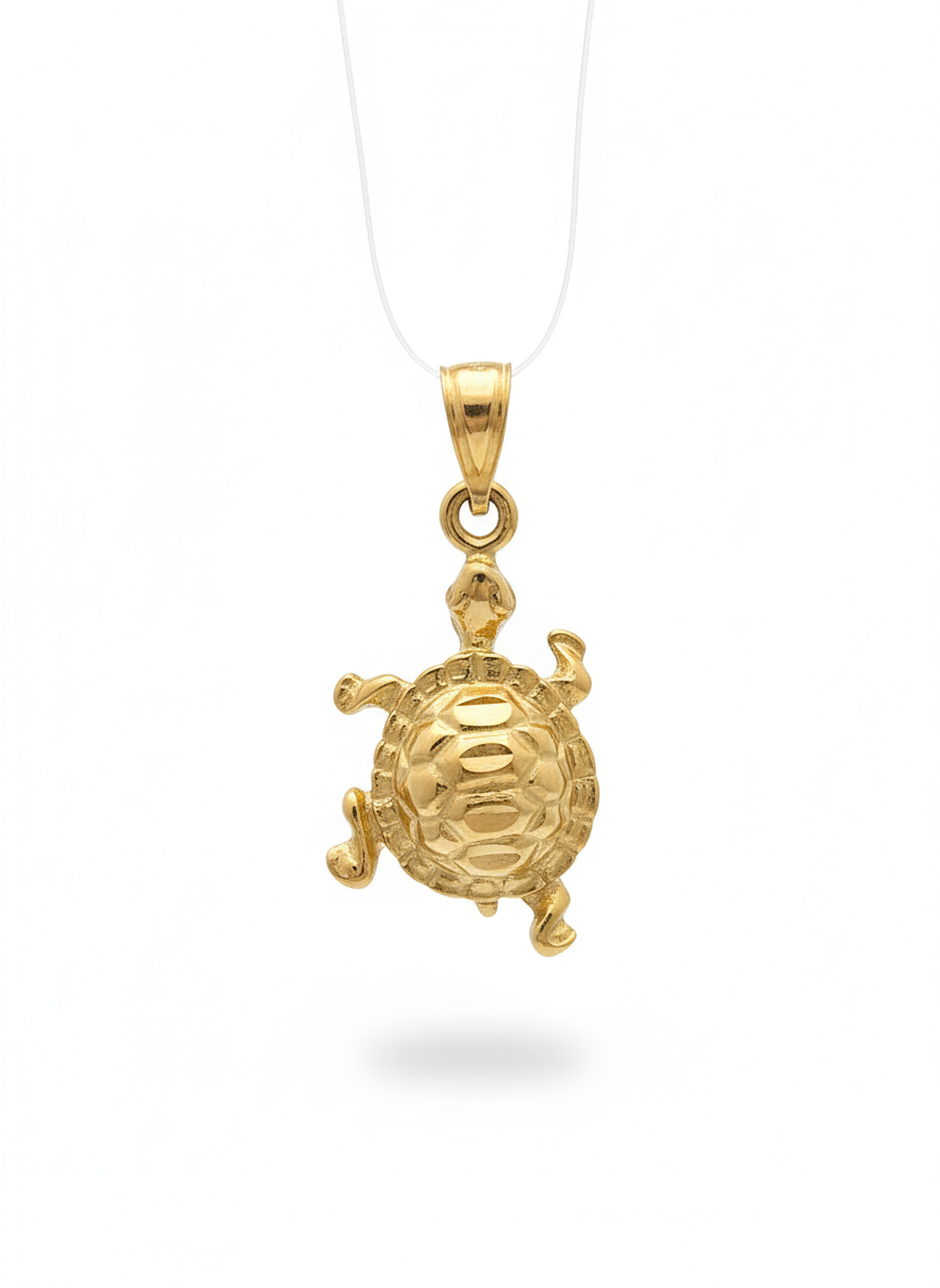 10k Turtle Pendant