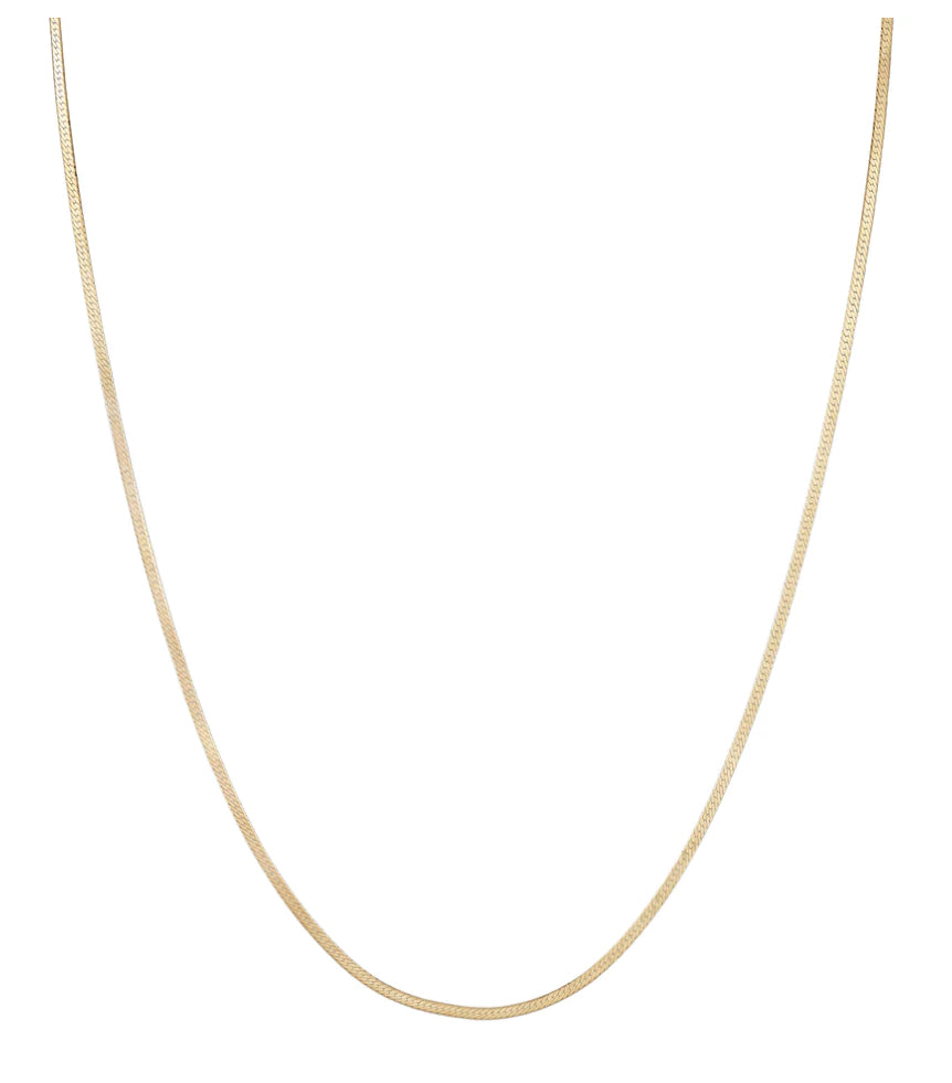 10K 1.25mm Yellow Gold Harringbone Necklace