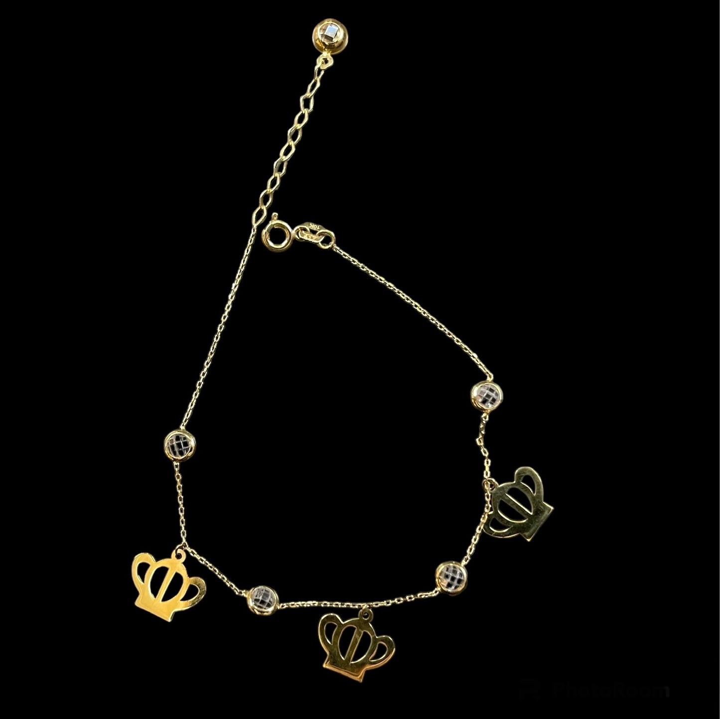 10K Royal Crown Bracelet