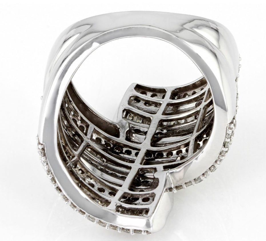 10K White Gold Fashion Cocktail Ring