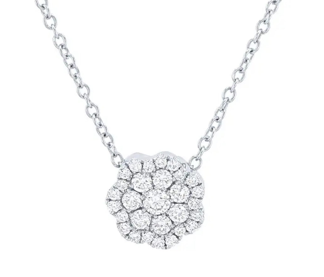Floral Moissanite Pendant Chain