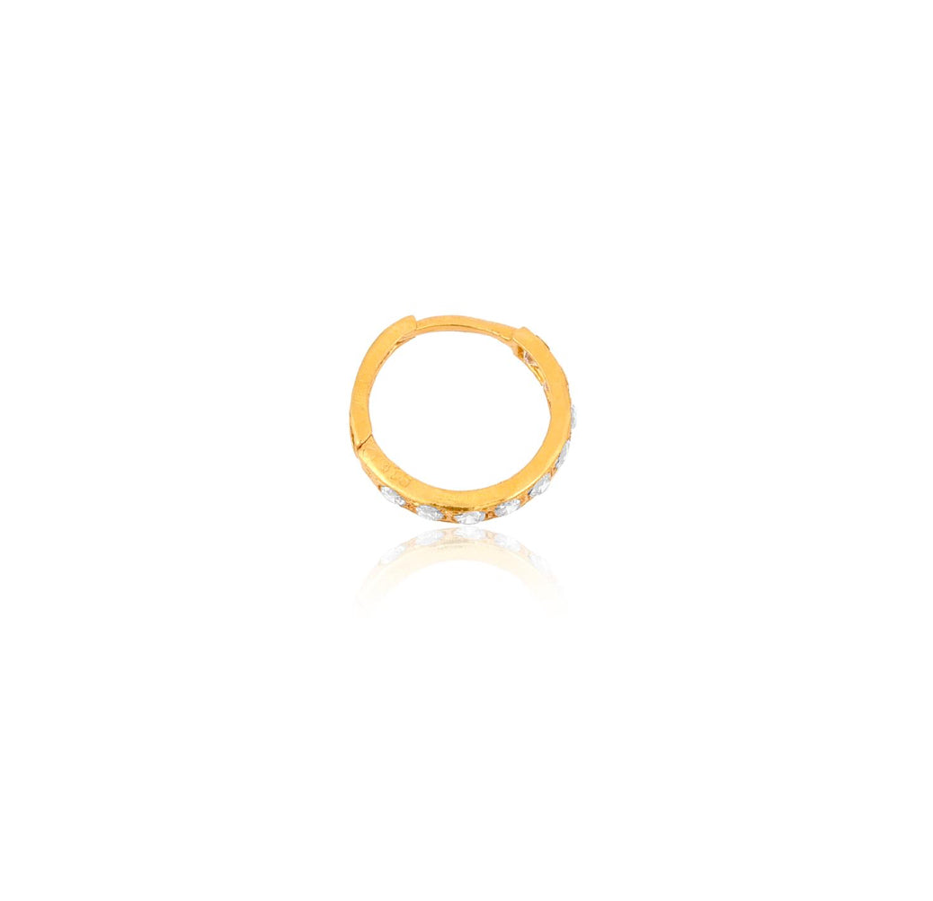 10k Yellow Gold CZ Nose Ring