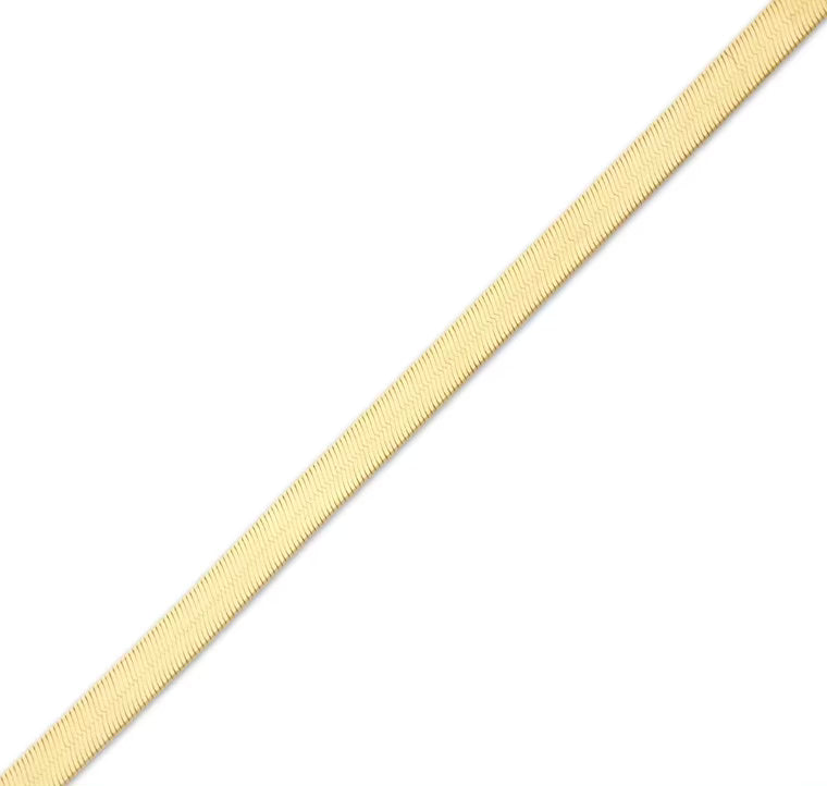 10K 4.6mm Harringbone Necklace