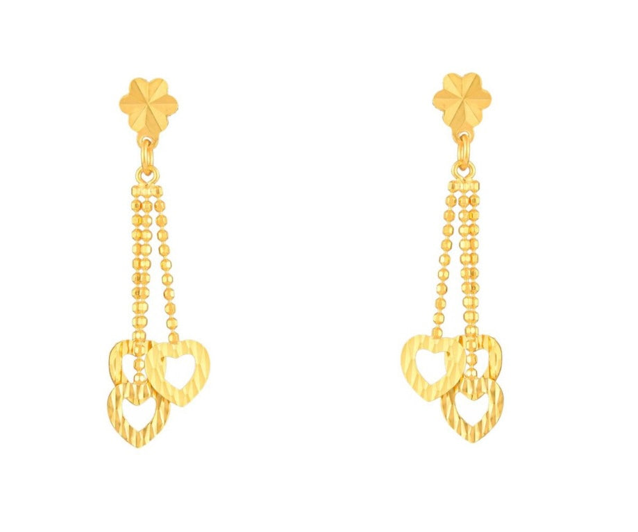 22K Gold Elegant Necklace & Earrings Set