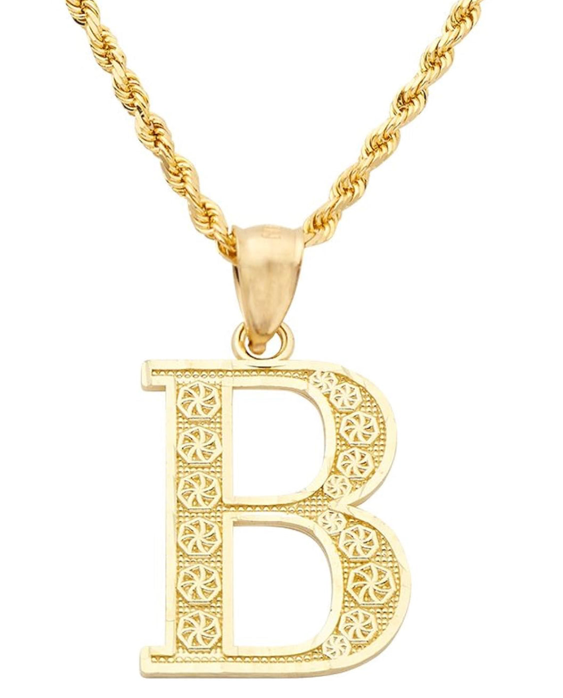 10K Yellow Gold Initial B