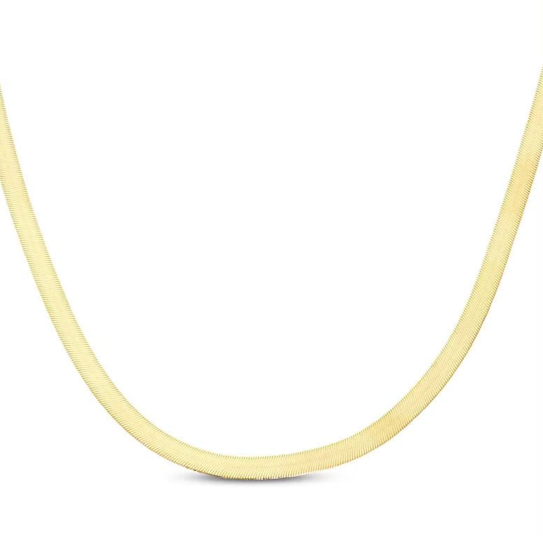 10K 4.6mm Harringbone Necklace