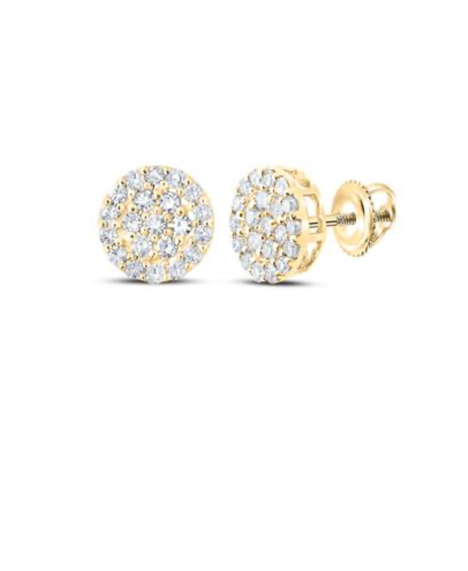 10K Round Diamond Studs Earrings