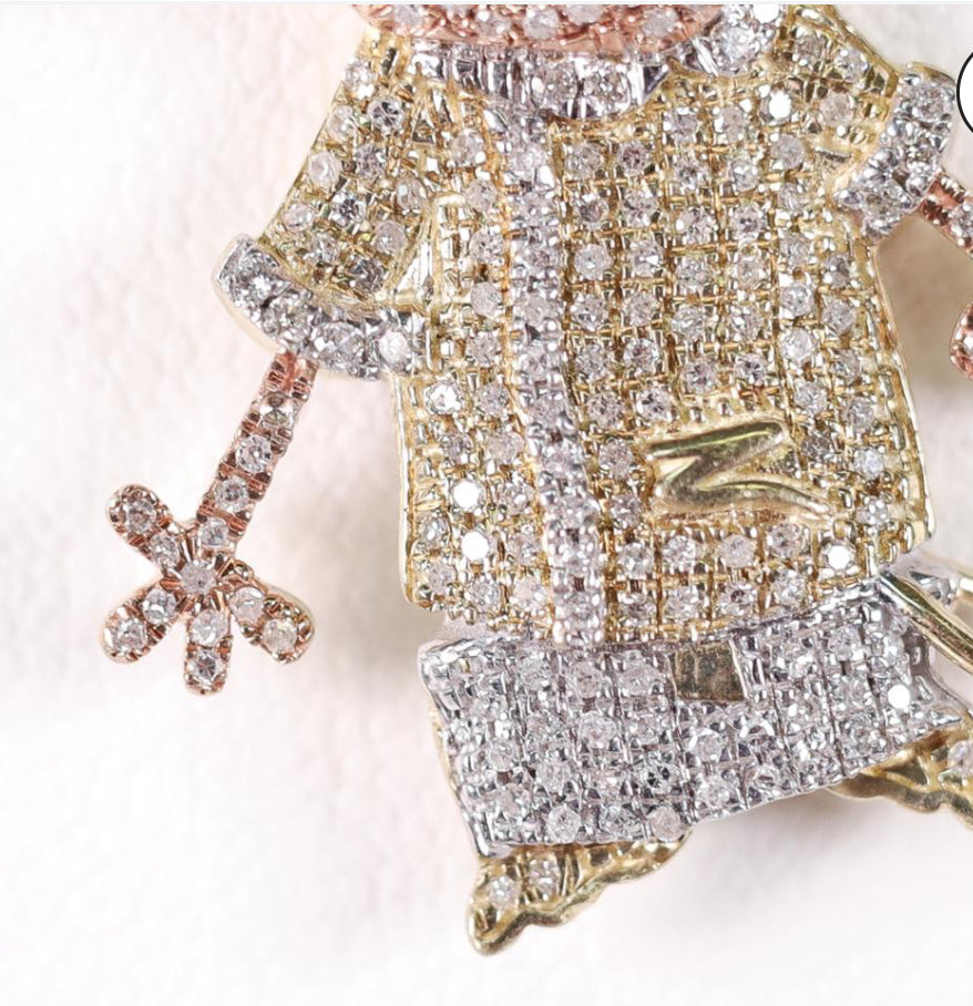 10K Diamond Eddy Charm